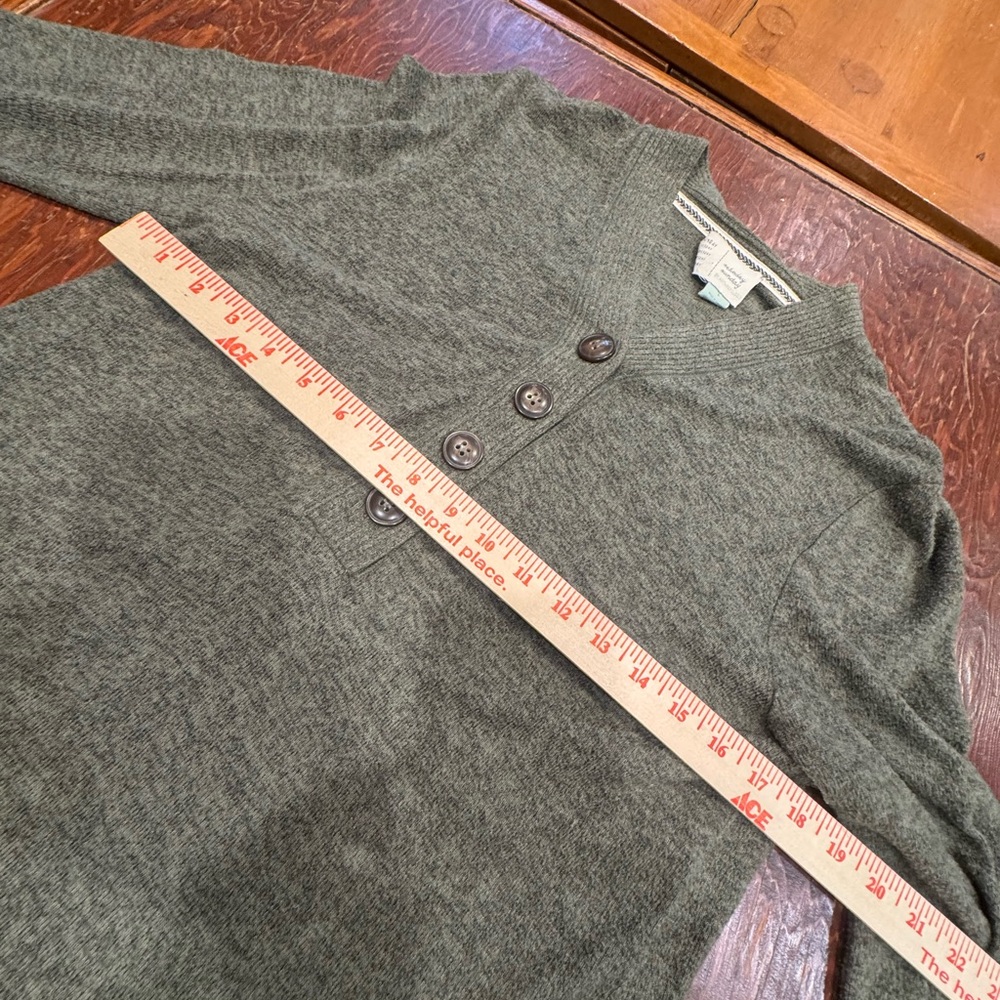 ANTHROPOLOGIE Saturday Sunday V-neck button up sweater - size large - Picture 8 of 10